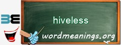 WordMeaning blackboard for hiveless